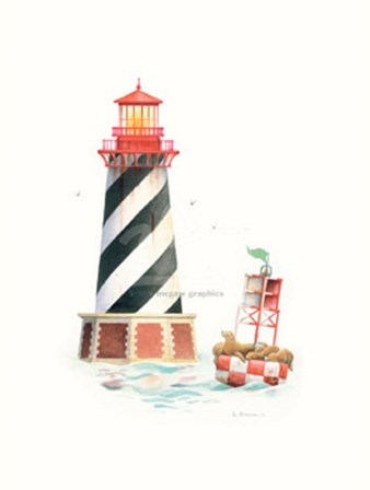 Seal Harbor Light by Lisa Danielle art print