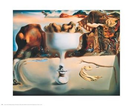 Apparition Of Face And Fruit Dish On A B by Salvador Dali art print