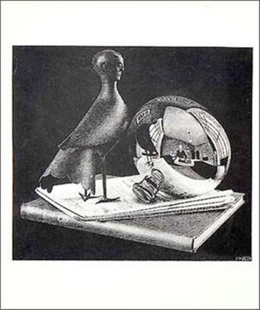 Still Life With Sphere by M.C. Escher art print