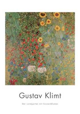 Garden with Sunflowers by Gustav Klimt art print