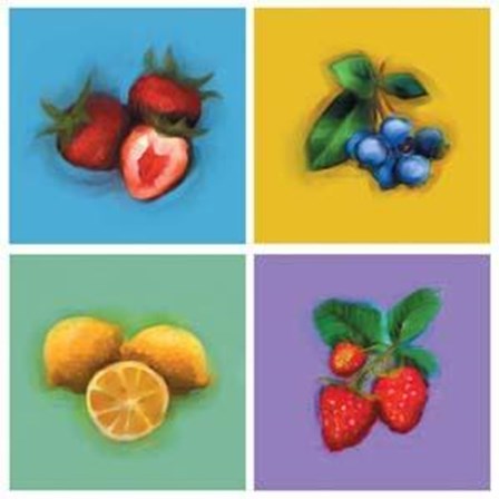 Four Fruit Panel by Anthony Morrow art print