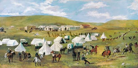 Cowboy Camp During The Roundup by Charles M. Russell art print