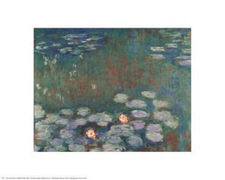 Water Lilies (dark) by Claude Monet art print