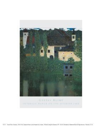 Unterach Manor and Lock Chamber on the Attersee Lake, c.1908 by Gustav Klimt art print