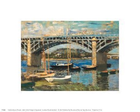 Bridge at Argenteuil (bridge center) by Claude Monet art print