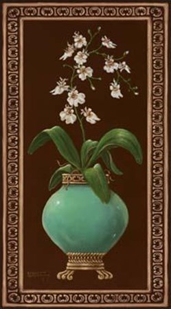 Ginger Jar With Orchids I by Janet Kruskamp art print