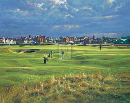 St Andrews 16Th - &#39;Corner of the Dyke&#39; by Robyn Munro art print