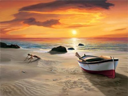 Spiaggia Al Tramonto by Adriano Galasso art print