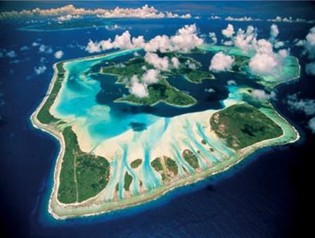 Aerial View, Bora Bora, French Polynesia by Paul Chesley art print