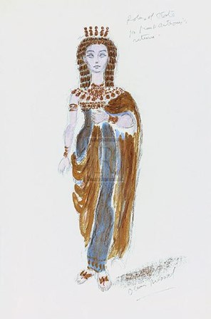 Designs for Cleopatra Xxx by Oliver Messel art print