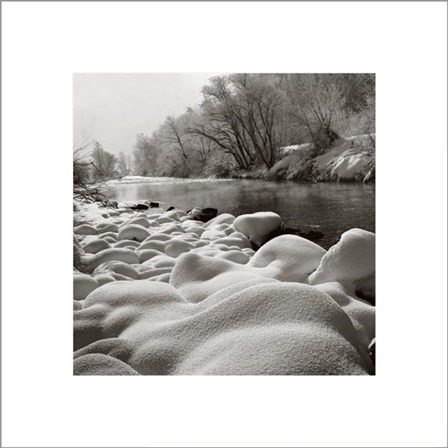 River In Winter by John Wang art print