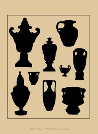 Urns In Silhouette I by Vision Studio art print