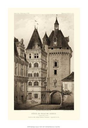 Small Sepia Chateaux VI by Victor Petit art print
