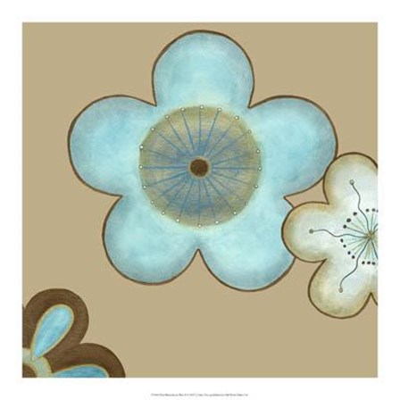 Pop Blossoms In Blue II by June Erica Vess art print