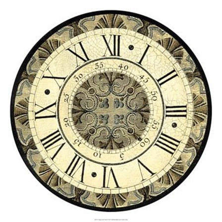 Vintage Motif Clock by Vision Studio art print
