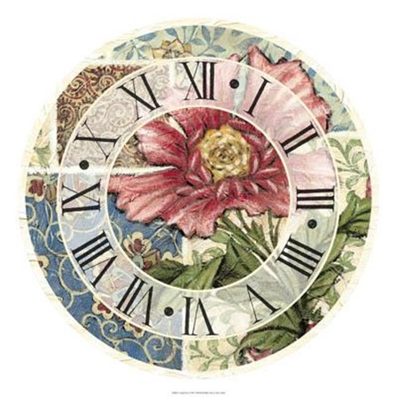 Cottage Rose Clock by Vision Studio art print