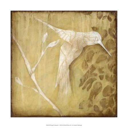 Wings and Damask I art print