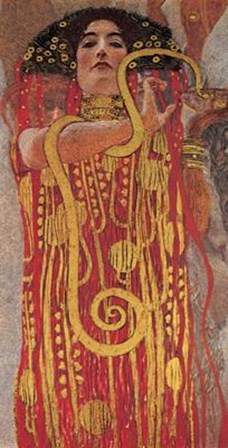 Hygieia, c.1901 (detail from Medicine) by Gustav Klimt art print