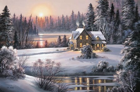 Winter Sunset by Dubravko Raos art print