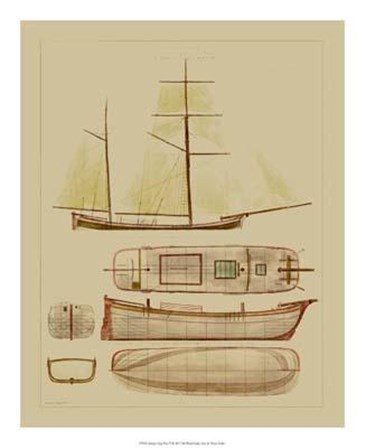 Antique Ship Plan IV art print