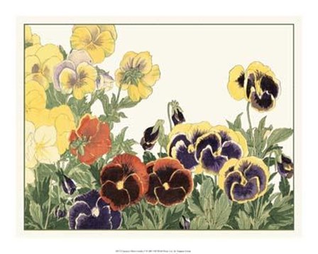 Japanese Flower Garden V by Konan Tanigami art print
