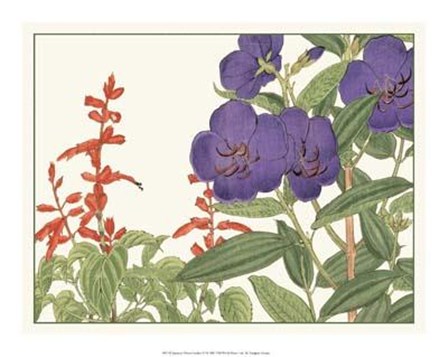 Japanese Flower Garden VI by Konan Tanigami art print