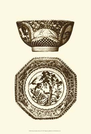 Manor Porcelain In Brown II by Ridgefield art print