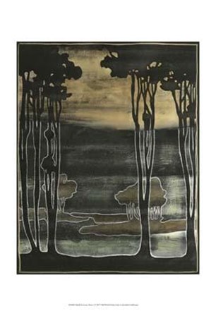 Small Nouveau Trees I by Jennifer Goldberger art print