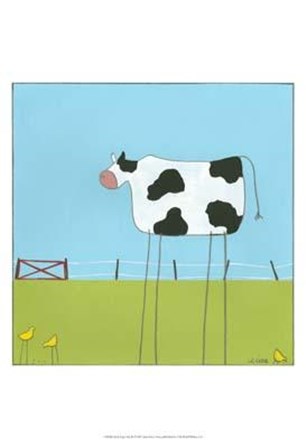 Stick-Leg Cow II by June Erica Vess art print