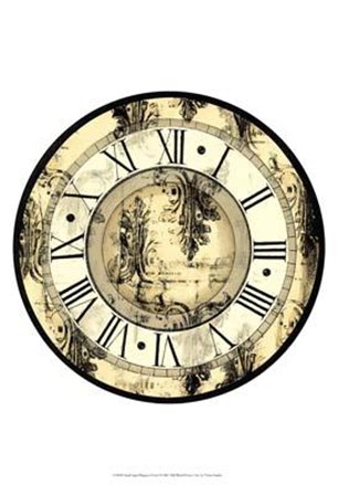 Small Aged Elegance Clock art print