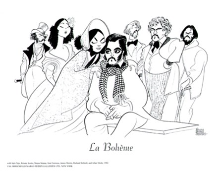 La Boheme by Al Hirschfeld art print