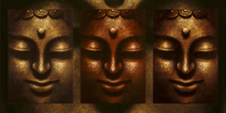 Buddha In Three Lights by Mahayana art print