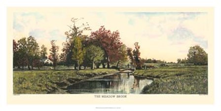The Meadow Brook by C.harry Eaton art print