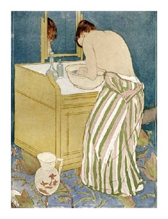 Woman Bathing by Mary Cassatt art print