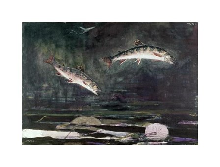 Leaping Trout by Winslow Homer art print