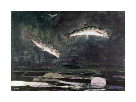 Leaping Trout by Winslow Homer art print