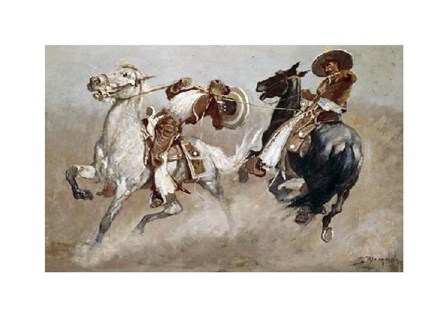 Cowboy Fun In Old Mexico by Frederic Remington art print