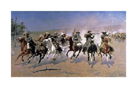 A Dash For The Timber by Frederic Remington art print