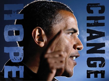 Barack Obama: Hope, Change art print