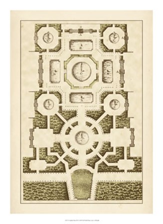 Garden Maze III by J. F. Blondel art print