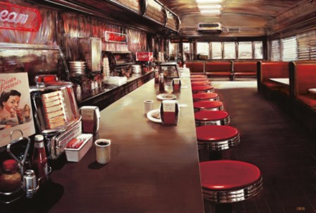 Diner in Manhattan by Luigi Rocca art print