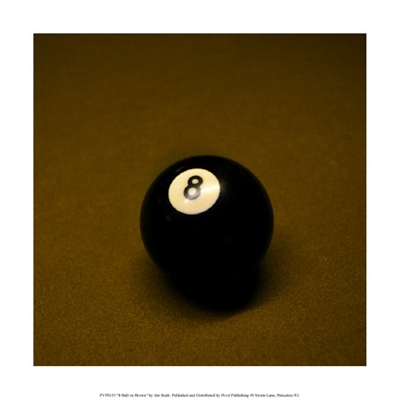 8 Ball on Brown by Jim Rush art print