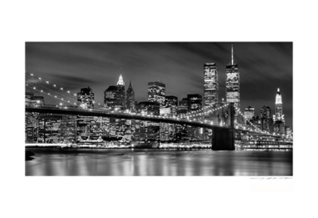 Brooklyn Bidge, Night by Viktor Balkind art print