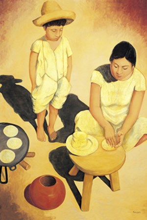 Tortilla Woman by Frank Kessel art print