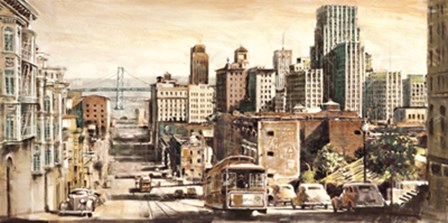 San Francisco View to Bay Bridge by Matthew Daniels art print