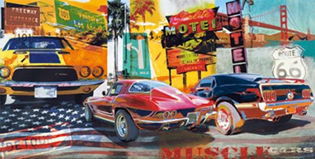 Muscle Cars by Ray Foster art print