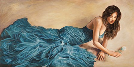 Donna in blu by Andrea Bassetti art print