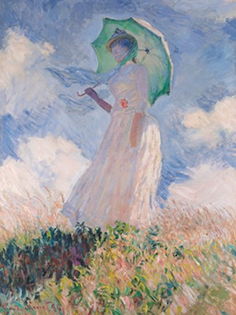 Woman with Parasol by Claude Monet art print