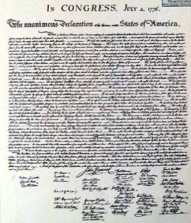 Declaration of Independence (Document) by Founding Fathers art print