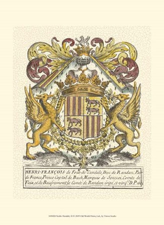 Noble Heraldry II by Vision Studio art print